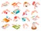 Isometric Craft Handmade Hobbies Icon Set