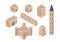 Isometric creation kit of medieval buildings