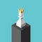 Isometric crowned pawn, pedestal