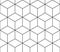 Isometric cube black line seamless pattern on white background.