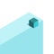 Isometric cube on edge