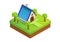 Isometric cute house