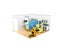 Isometric dental surgery yellow design nightstands with medicine