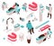 Isometric Dentist Icon Set