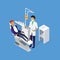 Isometric Dentist Office During Reception Patient