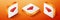 Isometric Diamond icon isolated on orange background. Jewelry symbol. Gem stone. Orange square button. Vector
