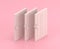 Isometric door 3d Icon in flat color pink room,single color white, cute toylike household objects, 3d rendering