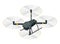 Isometric Electric wireless RC quadcopter drone with video and photo camera for aerial photography isolated on white