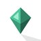 Isometric emerald, green jewel