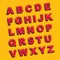 Isometric english alphabet font.
