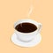 Isometric espresso coffee cup vector