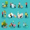 Isometric Fatherhood Elements Set