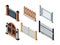 Isometric fences. Residential house elements secure barriers metal and wooden fences doors protection panels vector