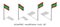 Isometric flag of MAURITANIA in static position and in motion on flagpole. 3d vector