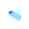 Isometric flash drive on a white background