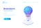 Isometric Flat Brainstorm ideas vector illustratio