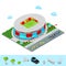 Isometric Football Soccer Stadium Building