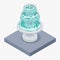 Isometric fountain vector