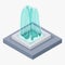 Isometric fountain vector