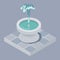 Isometric fountain vector