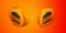 Isometric Free storage icon isolated on orange background. Orange circle button. Vector