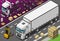 Isometric Frigo Truck in Front View