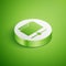 Isometric FTP folder icon isolated on green background. Software update, transfer protocol, router, teamwork tool