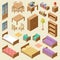 Isometric furniture set