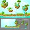 Isometric Game Tropical Nature Landscape Template