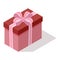 Isometric gift box vector icon