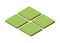 Isometric grass land texture icon. Field landscape garden green vector