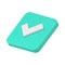 Isometric green diagonal placed accept checkmark squared realistic 3d icon vector illustration