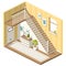 Isometric Hall With Stairs