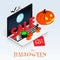 Isometric halloween online sale vector