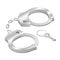 Isometric handcuffs in white background vector illustration
