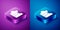 Isometric Head hunting icon isolated on blue and purple background. Business target or Employment sign. Human resource