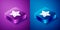 Isometric Head hunting icon isolated on blue and purple background. Business target or Employment sign. Human resource