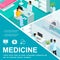 Isometric Healthcare Colorful Concept