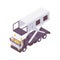 Isometric hi lift catering truck. ambulance lift