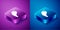 Isometric Hot chili pepper pod icon isolated on blue and purple background. Design for grocery, culinary products