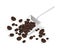 Isometric illustration of a pile of coffee on a spoon