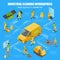 Isometric Industrial Cleaning Infographic
