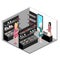 Isometric interior of cosmetics shop