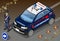 Isometric Italian Carabinieri Police Car