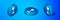 Isometric Joystick for arcade machine icon isolated on blue background. Joystick gamepad. Blue circle button. Vector