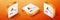 Isometric Judge gavel icon isolated on orange background. Gavel for adjudication of sentences and bills, court, justice