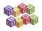 Isometric Kids Blocks with Phrase `Kids Zone