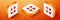 Isometric Lifebuoy icon isolated on orange background. Lifebelt symbol. Orange square button. Vector