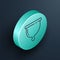 Isometric line Menstrual cup icon isolated on black background. Feminine hygiene. Protection for woman in critical days