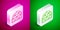 Isometric line Playground climbing equipment icon isolated on pink and green background. Kid playground climb. Silver